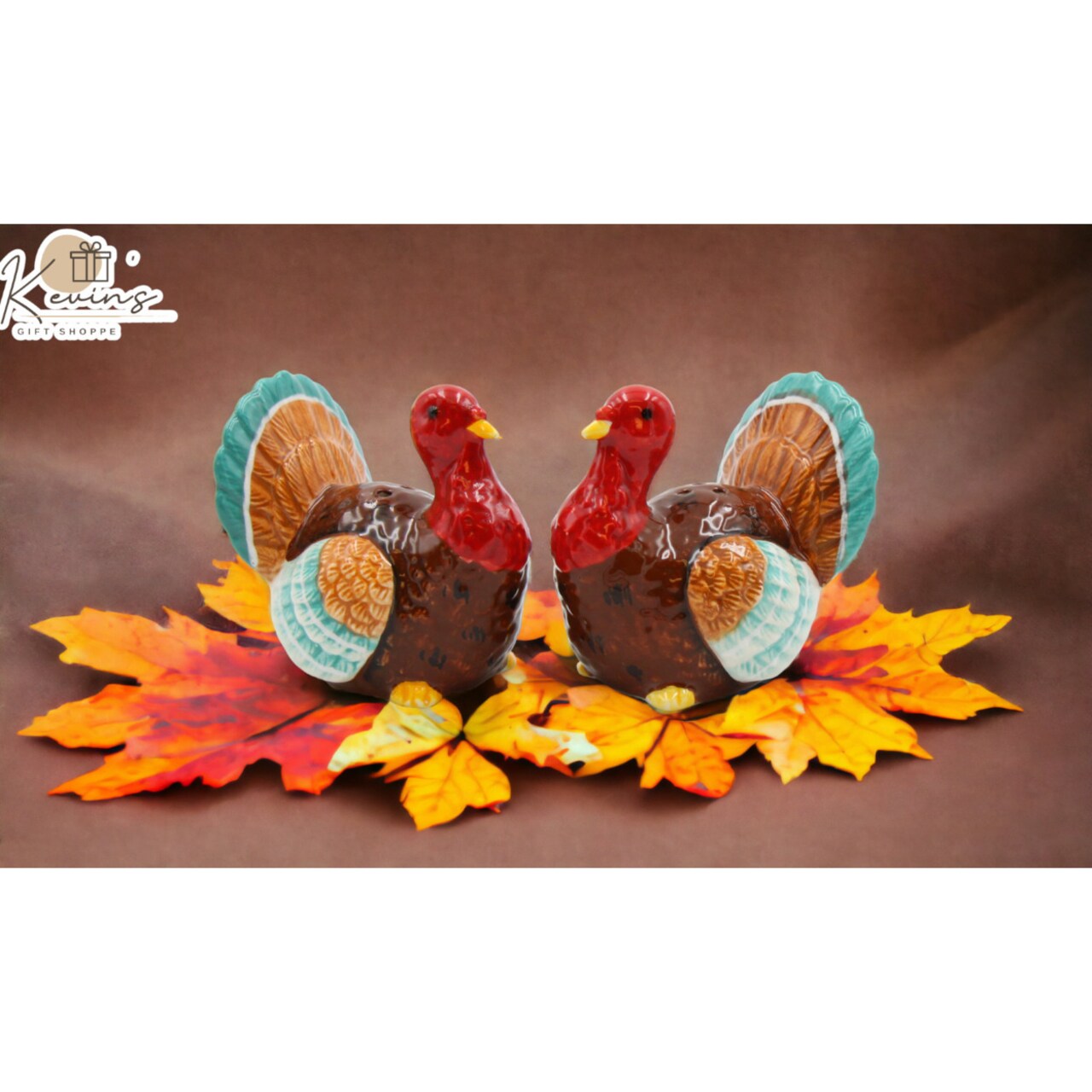 Ceramic Thanksgiving Turkey Salt And Pepper Shakers, Home Decor for Kitchen